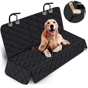 Funda impermeable para asiento de coche para perros, con base rígida, extensor de asiento trasero con ventana de malla, hamaca para mascotas para coches - Product Image 1
