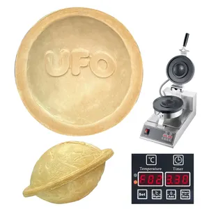 Özelleştirmek büyük boy UFO Burger Maker makinesi dondurma Hamburger presi sandviç makinesi kolu toka ile