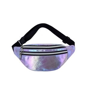 Riñonera Deportiva para Mujer con Logotipo Personalizado al por Mayor, Riñonera Holográfica Brillante Única con Cierre de Cremallera, Material PU Impermeable - Product Image 6