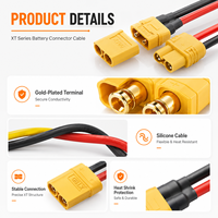 Câble en silicone AMASS XT30 XT60 XT90, assemblage de connecteurs de batterie LiPo, faisceau de câbles de chargeur d'alimentation 20AWG 600V RC