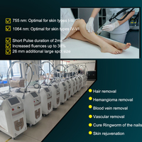Soldes Exceptionnelles 2024 Laser ND:YAG 755nm 1064nm Longue Impulsion / Laser Alexandrite / Laser Alex Épilation 755nm