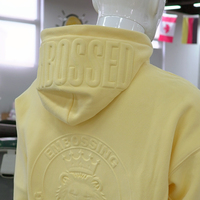 Sudadera con Capucha de Invierno Unisex de Alta Calidad con Botones en Relieve 3D, Cuello Alto con Cremallera, Hombros Caídos, Estampado DTG Personalizado y Bordado Puff