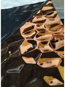 Services de découpe et de pliage de tôles en acier inoxydable 201 304 304L 316L 410, motif cube d'eau, pour l'architecture et la décoration d'art moderne - Product Image 2