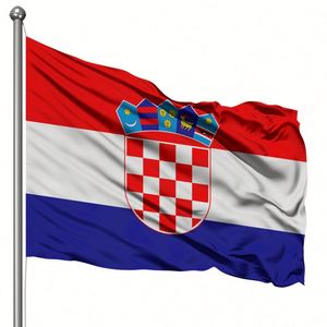 Drapeaux publicitaires imprimés sur mesure, recto-verso, 3x5, bannière, drapeau de Croatie - Product Image 1