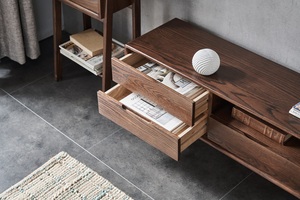 Mueble de <span class=keywords><strong>TV</strong></span> Moderno de Madera Maciza de Roble F8081 para Sala de Estar y Apartamento - Product Image 3