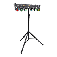 QSE Lighting - Luz de pista de baile portátil de seis cabezales móviles, combinación de sombras dinámicas para escenario, DMX512 RGBW Beam