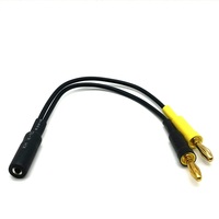 Prise téléphonique Mono TS 3.5mm vers câble adaptateur de haut-parleur à double prise banane mâle