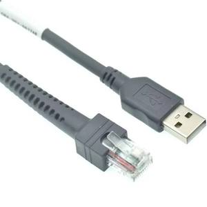 Cable Flexible Gris RJ45 a USB para Escáner de Código de Barras Symbol Motorola LS2208/DS2208/LS4208/LS4478/<span class=keywords><strong>DS9208</strong></span>/DS3578 CBA-U01-S07ZAR - Product Image 2