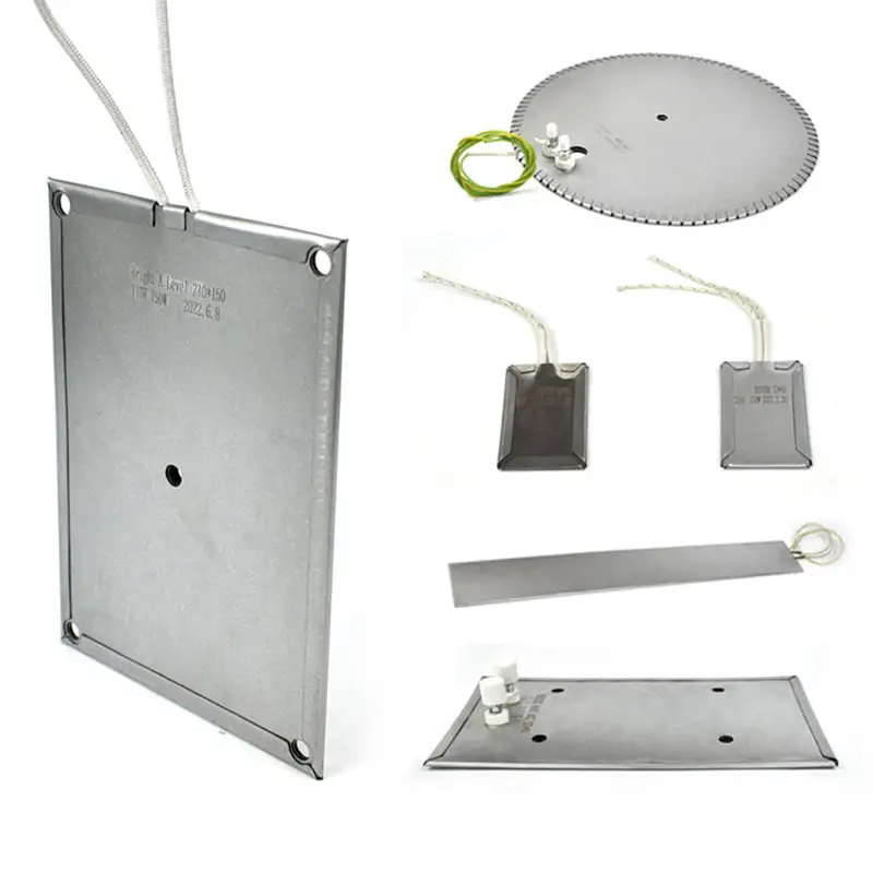 XIAOSHU personalizado Industrial redondo Mica placa calefactora de acero inoxidable elemento de placa calefactora eléctrica