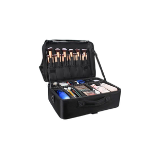 For Professional <b>Makeup</b> Artist PVC Zipper Cosmetic Bags & <b>Cases</b> Organizer Travel <b>Case</b> with Adjustable Dividers - Product Image 5
