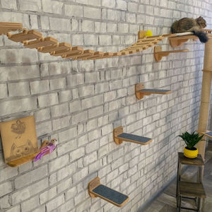Pet mobilya kedi duvar mobilya el Sisal halat <span class=keywords><strong>Scratcher</strong></span> kedi kulesi ahşap kişiselleştirilmiş kedi Scratchers satılık - Product Image 2