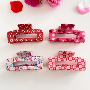 กิ๊บติดผมรูปหัวใจอะคริลิคแฮนด์เมดลายริมฝีปาก<span class=keywords><strong>เซ็กซี่</strong></span>สำหรับผู้หญิง สไตล์หวานๆ สำหรับวันวาเลนไทน์ข้ามพรมแดน - Product Image 3