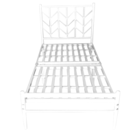 Cadre de lit en fer de taille double en métal simple de luxe plate-forme à lattes pour la maison hôtel école hôpital utilisation directe de l'usine