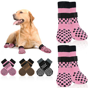 थोक पालतू सामान की आपूर्ति फैशनेबल गुलाबी आरामदायक गैर पर्ची पालतू कुत्ते मोजे - Product Image 1