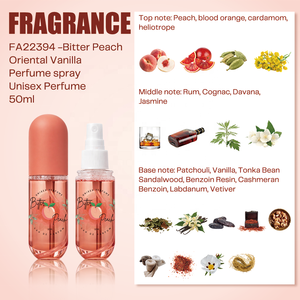 Parfum personnalisé avec logo, parfum de pêche, orange, cardamome, <span class=keywords><strong>rhum</strong></span>, jasmin, patchouli, <span class=keywords><strong>vanille</strong></span>, 50 ml EDP, parfum longue durée pour femmes, vaporisateur - Product Image 3