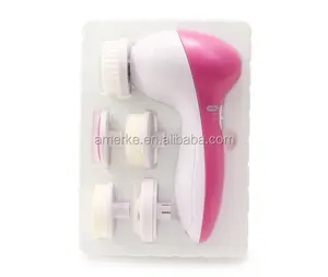 Draagbare Handheld 5 In 1 Rotatie Massage Borstel Diep Schoon Facial Scrubber