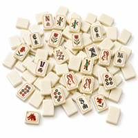 Ensemble de Mahjong américain de luxe avec tuiles en résine, design pliable et portable - Cadeau idéal pour les soirées de jeu en famille et entre femmes
