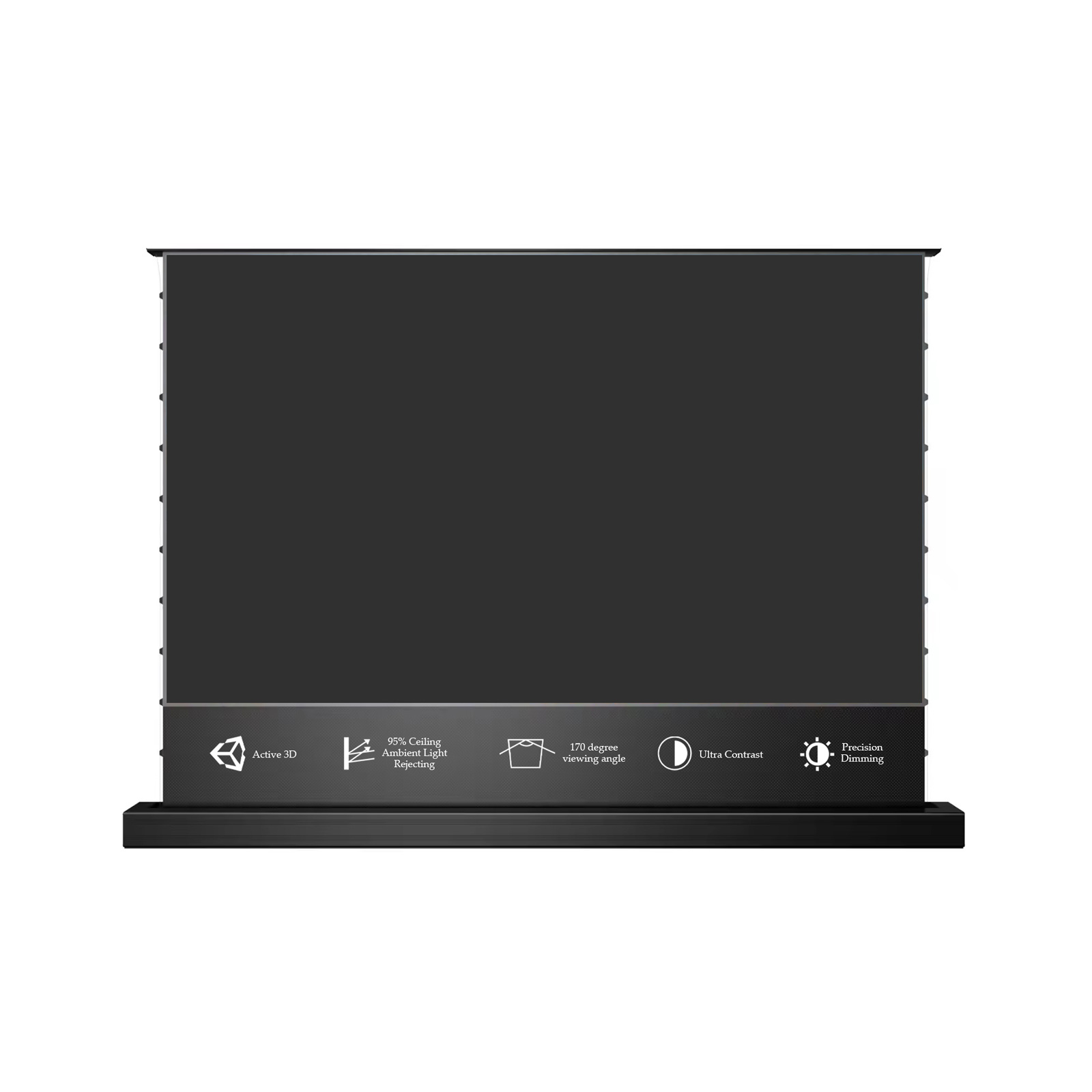 <strong>2026</strong> 72inch~100inch 4k Black Crystal Floor Rising Motorized Laser <strong>Tv</strong> <strong>Projector</strong> Screen Home Theater Long Throw Projection Screens