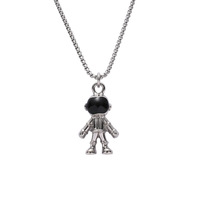Collier Pendentif Astronaute pour Hommes, Style Urbain Hip-Hop, Bijoux Géométriques pour Couples, Accessoire de Mode Quotidien pour Femmes, Vente en Gros