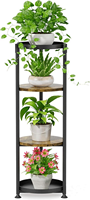 Support de plantes suspendu d'angle classique en métal à 3 niveaux, présentoir à fleurs intérieur/extérieur pour balcon, jardin, patio, décoration de cour