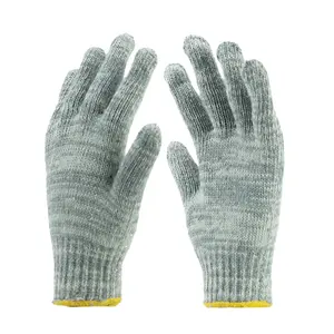 Gants de travail en coton tricoté de calibre 10 et de calibre 7, en vrac, à la main, blancs, de sécurité quotidienne, personnalisés, en coton, fabriqués en Chine à bas prix