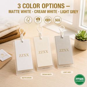 Customized Waterproof Barcode Clothing Hang Tags Personalized Holographic Cardboard Hangtags with Barcod - Product Image 4
