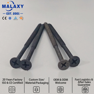 Tornillo <span class=keywords><strong>para</strong></span> paneles <span class=keywords><strong>de</strong></span> yeso Malaxy personalizable con cabeza <span class=keywords><strong>de</strong></span> trompeta <span class=keywords><strong>de</strong></span> fosfato negro y rosca gruesa - Product Image 1