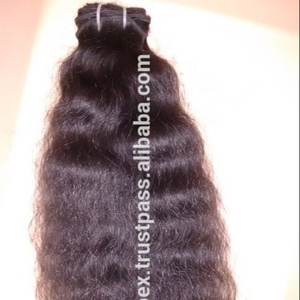 Extensiones de cabello humano indio natural ondulado 100%, pelo indio virgen a precio de fábrica, venta al por mayor - Product Image 1
