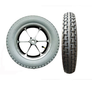 Roue de fauteuil roulant pneumatique en caoutchouc et aluminium de 12 pouces avec roulement à rainure pour vélos pour personnes âgées/chariots électriques - Product Image 5
