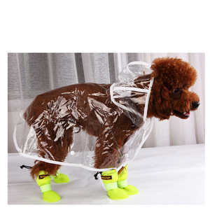 Bottes de pluie imperméables antidérapantes confortables en gel de silice avec doublure en polaire longue pour chiens - Utilisation hivernale - Product Image 4