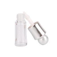 Offre Spéciale – Flacon Vide de Luxe Argenté avec Bouchon à Bille Transparent pour Remplissage de Gloss à Lèvres DIY – Bouteille Cosmétique Vide pour Gloss