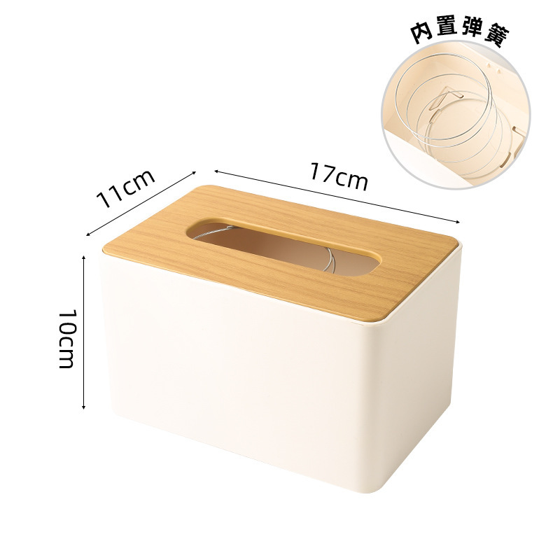 Square cherry wood color [with built-in spring and wall sticker]
