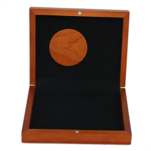 Coin Box Display Storage for High Quality Wholesale Custom Hardwood Wooden Collecting Gift Package Handmade Wood