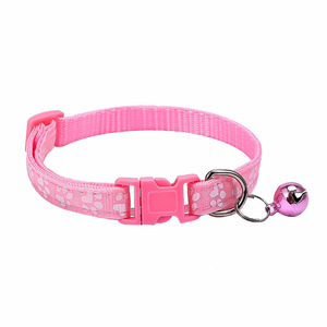 Factory Store 1.0 Large Stock Durable Nylon Cat <strong>Bell</strong> <strong>Collar</strong> with Cartoon Pet Paw Print Patch <strong>for</strong> <strong>Dog</strong> Neck Animal Pattern - Product Image 5