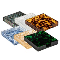 Nouveau produit de luxe : Plateau de rangement en acrylique à motif dégradé, plateau alimentaire classique haut de gamme, organisateur de parfums personnalisable