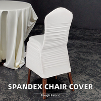 Housse de chaise en Spandex universelle lavable fantaisie housse de chaise de mariage extensible pour housses de chaise plissées à des fins décoratives