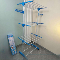 Séchoir à linge pliable et mobile à 3 niveaux, écologique et durable, pour salle de bain et cuisine, MOQ en gros 5562 pièces