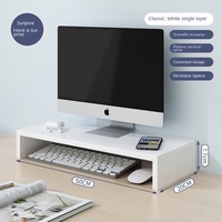Organisateur de bureau USB en bois support de rehaussement d'ordinateur de bureau avec support de levage écran de moniteur Base de stockage de support de bureau