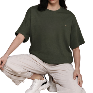 Camisetas de mujer personalizadas | Ropa informal de manga corta de algodón 100% liso Camiseta de sobrepasada para mujer Suministro al por mayor - Product Image 2