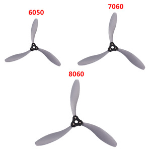 Hélice en nylon 6050 7060 8060 à trois pales pour drones RC, utilisation intérieure et extérieure, alimentation électrique - Product Image 1