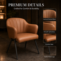 Chaises de salle à manger pour restaurant, fauteuil rembourré moderne avec accoudoirs courbes pour hall d'hôtel, banquet, salon, bar sportif, bistrot, dîner