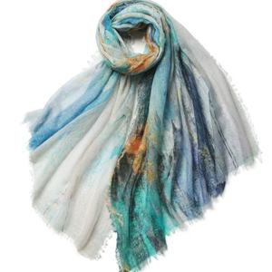 Chal de Cachemira Pura Ultrafino para Mujer, con Anillo Degradado Pintado a Mano, de Terciopelo, para Primavera Verano, para Cuartos Climatizados, Cálido y Tejido - Product Image 2