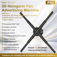 Ventilateurs holographiques 3D synchronisés de 52 cm pour publicité intérieure, lecteur de ventilateur LED sur pied, haute luminosité 2200 nit, affichage de publicités OEM 176