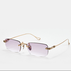 Gafas de Sol Cuadradas de Metal Clásicas Vintage para Hombre y Mujer, con Logotipo Personalizado, Elegantes, de Alta Calidad, a la Moda - Product Image 1