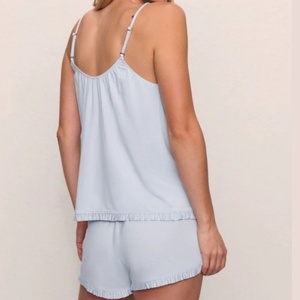 Ensemble de pyjama court sans manches pour femmes en coton Lenzing, doux et respirant, vêtements de nuit pour femmes, deux pièces, vêtements de maison - Product Image 2