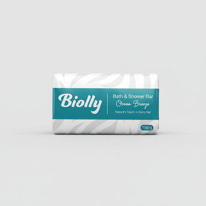 Biolly Bar <b>Soap</b> Ocean Breeze 150 Grams - Skin-Hydrating Invigorating-<b>Scent</b> Triple-Milled - Product Image 2