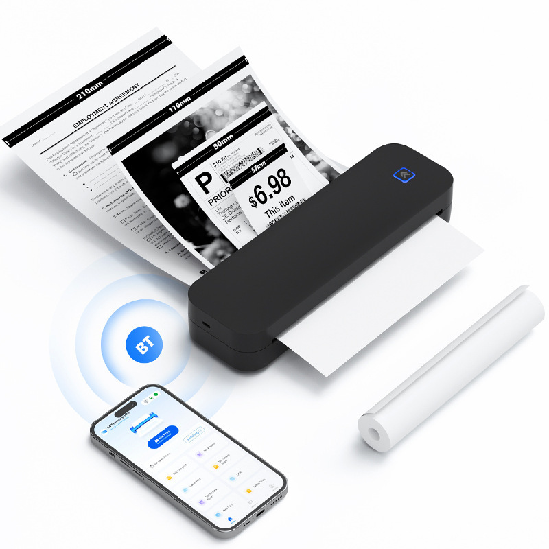China Factory Low Cost A4 Portable Thermal Printer Mini Wireless Mobile Thermal Printer For Office Home Tattoo Print