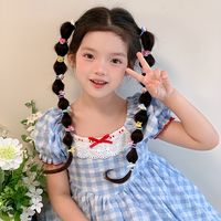 Ikat rambut kecil anak-anak, buah kartun warna permen pemegang ekor kuda lucu manis dalam stok Scrunchies aksesoris untuk anak-anak