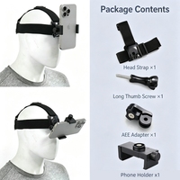 Kit de Soporte Ajustable para Teléfono con Montaje en la Cabeza, Correa de Cabeza Manos Libres para Teléfono Móvil, Accesorio para Cámara de Acción, Vlogging y Ciclismo