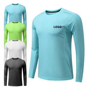 <span class=keywords><strong>T</strong></span>-Shirt Sportiva da Uomo a Maniche Lunghe con Logo Personalizzato, UPF50+, Asciugatura Rapida, Alta Qualità, Basso MOQ, Vendita all'Ingrosso - Product Image 1
